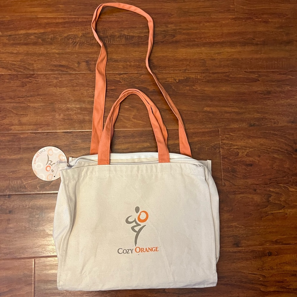Workout tote bag with mat sleeve